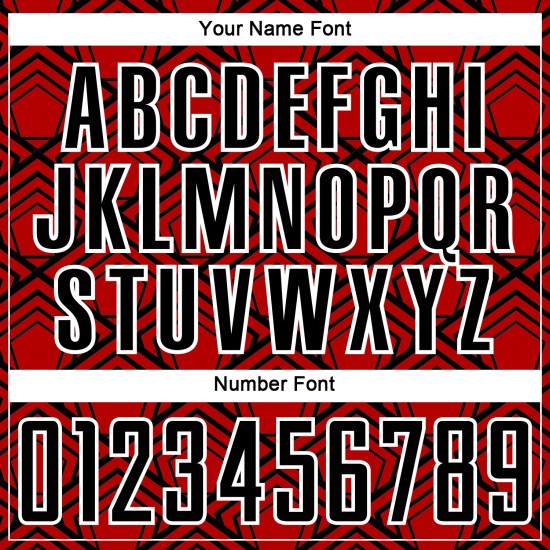 Custom Red Black-White Geometric Pattern Sublimation Soccer Uniform Jersey Custom Red Black-White Geometric Pattern Sublimation Soccer Uniform Jersey