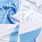 Custom Royal Light Blue Gradient Geometric Lines Sublimation Soccer Uniform Jersey Custom Royal Light Blue Gradient Geometric Lines Sublimation Soccer Uniform Jersey