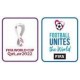 2022 Qatar World Cup White &amp; Football Unites The World White Badge  + £6.00 